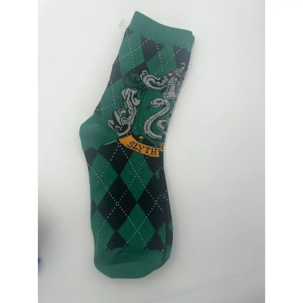 Harry Potter House Crest Crew Socks 5 Pair Size 5-9.5 Red Blue Black Yellow
